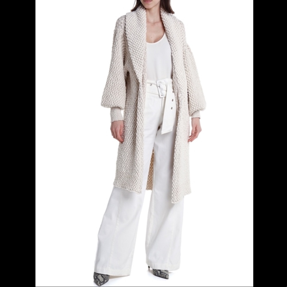 🆕 ROSA CHÁ WOMEN'S BEIGE‎ TEA TRICOT PAM COAT